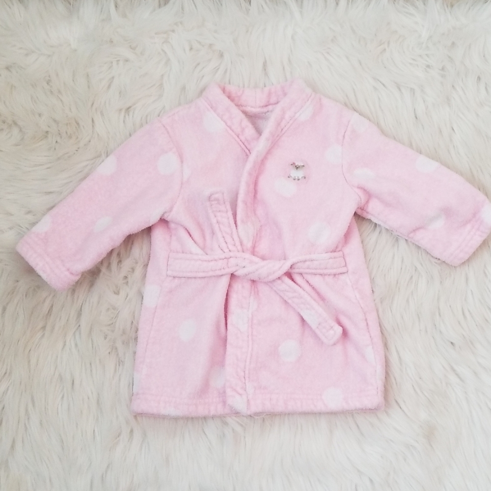 CARTERS Baby Girl Pink Bathrobe (0-9 Months) - Picture 6 of 7